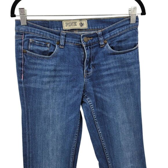 Vtg Victorias Secret Pink Womens Bootcut Jeans Sz 6L Med Wash Stretch Long - Picture 4 of 12
